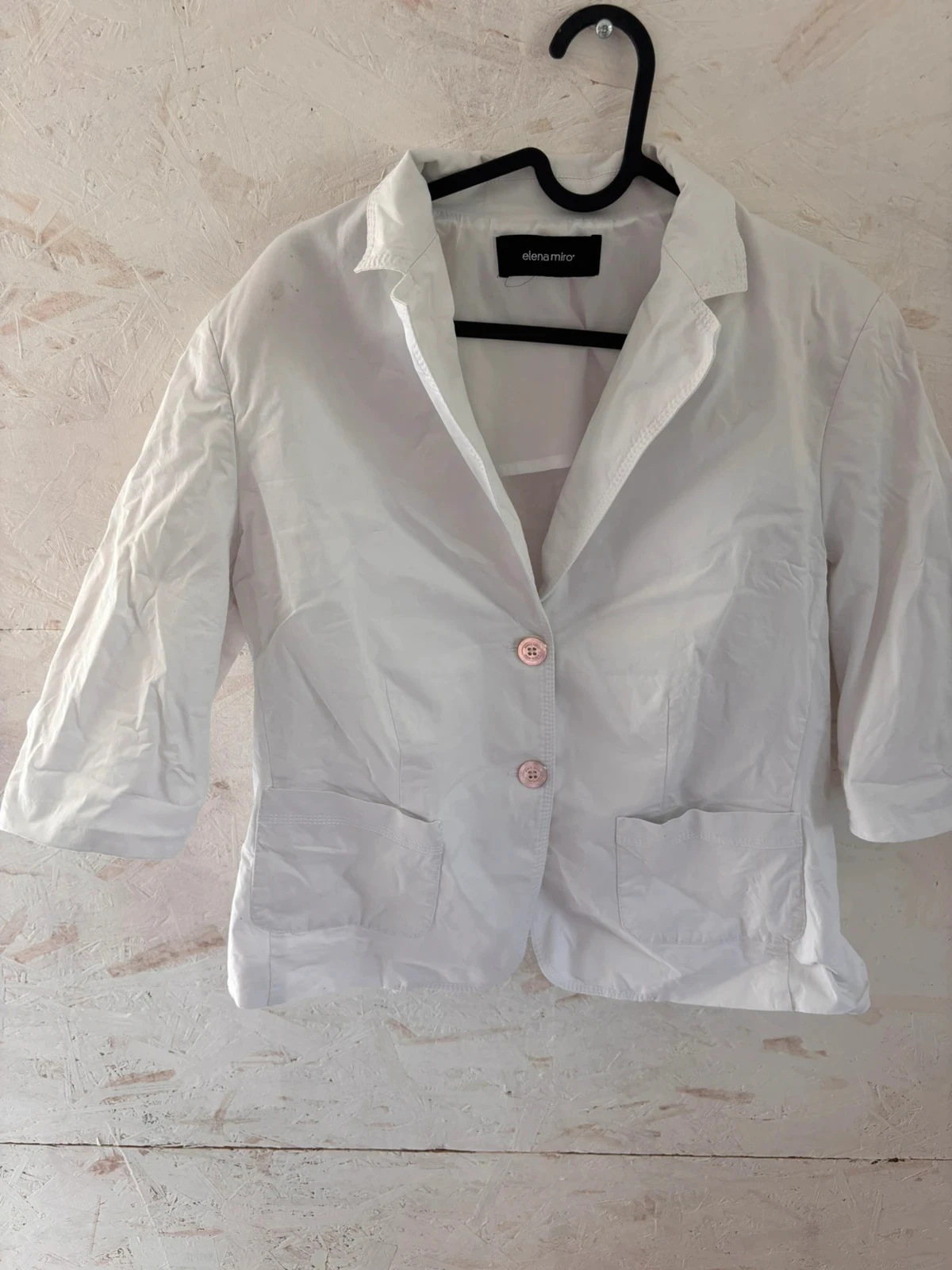 Witte blazer met 3/4 mouwen Elena Mirò - Geschatte maat 44 - goede staat – photo 5